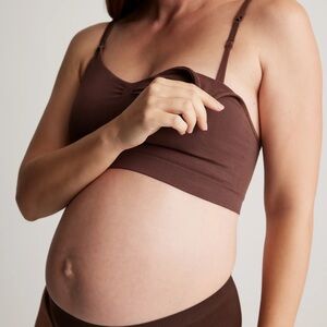 Quince Comfort Rib Maternity Nursing & Pumping Bralette (2 pack)